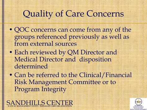 quality of are concern